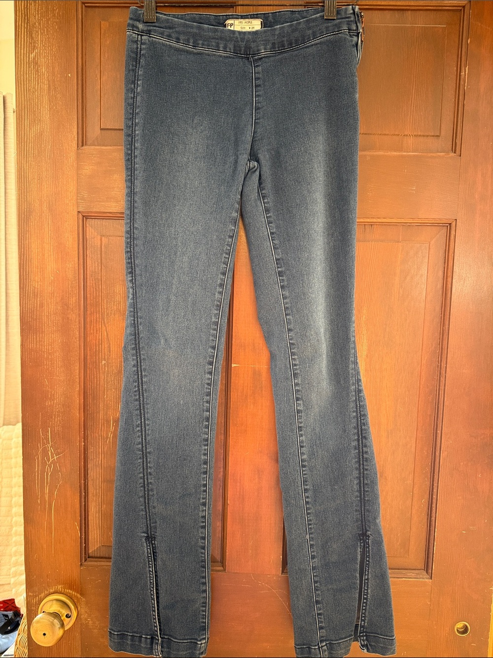 Free People Dark Blue Bootcut Stretch Jeans